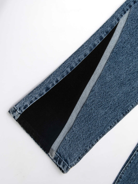 Blue costumised denim