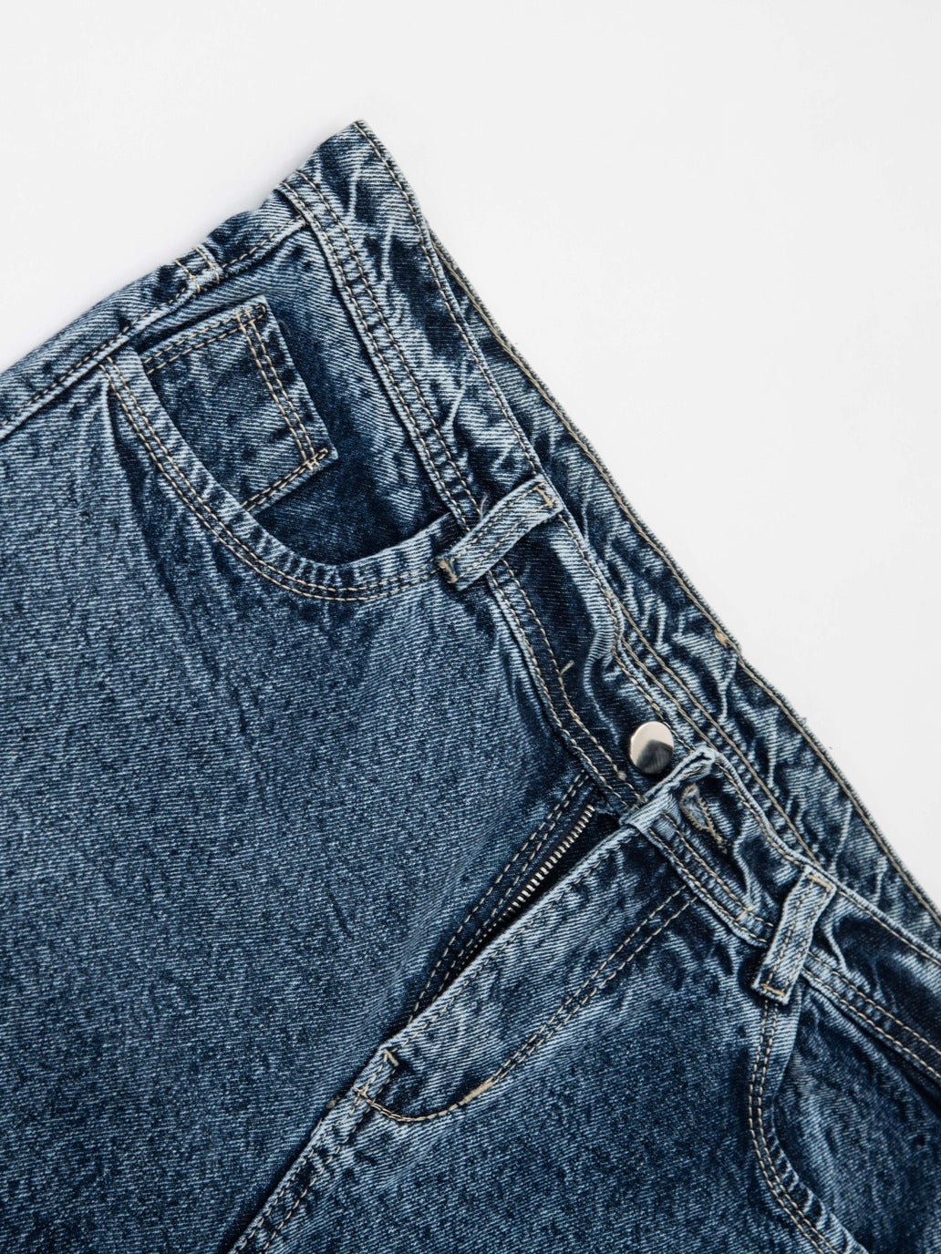 Blue costumised denim