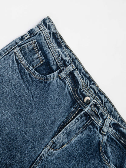 Blue costumised denim