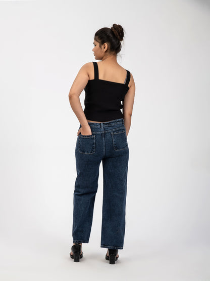 Blue costumised denim